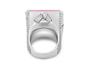 Kazanjian Kunzite Ring in 18K White Gold by Patrick Mauboussin