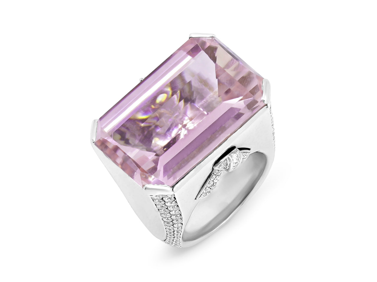 Kunzite Ring in 18K White Gold by Patrick Mauboussin