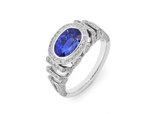 Load image into Gallery viewer, Kazanjian Sapphire, 3.54 carats, &amp; Diamond Ring in Platinum
