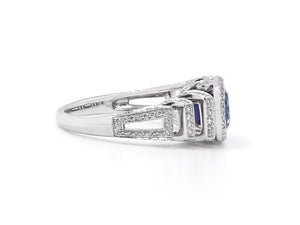 Kazanjian Sapphire, 3.54 carats, & Diamond Ring in Platinum