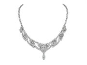 Art Deco Inspired Diamond Necklace in Platinum