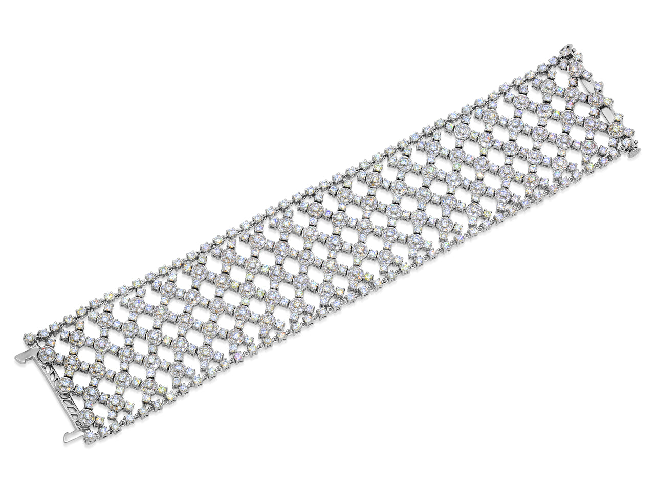 Wide Diamond, 24.51 carats, Bracelet in 18K White Gold