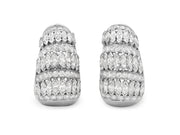 Diamond Ear Clips in 18K White Gold