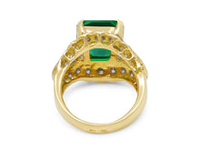 Load image into Gallery viewer, Kazanjian Emerald, 3.53 carats, &amp; Diamond Ring in 18K Yellow Gold
