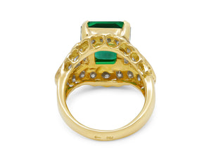 Kazanjian Emerald, 3.53 carats, & Diamond Ring in 18K Yellow Gold