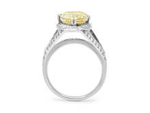 Load image into Gallery viewer, Kazanjian Oval Yellow Sapphire, ~5.5 carats, &amp; Diamond Ring in Platinum
