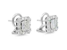 Load image into Gallery viewer, Illusion Diamond Studs in 18K White Gold
