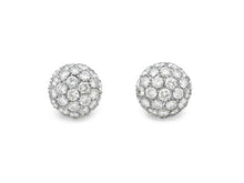 Load image into Gallery viewer, Kazanjian Diamond Ball Earrings in 18K White &amp; Yellow Gold
