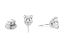 Load image into Gallery viewer, Kazanjian Square Emerald Cut Diamond Studs, 4.02 carats, in Platinum
