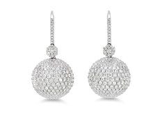 Load image into Gallery viewer, Kazanjian Diamond Ball Drop Earrings in 18K White Gold
