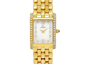Ladies Concorde Veneto Watch in Mother of Pearl in 18K Yellow Gold