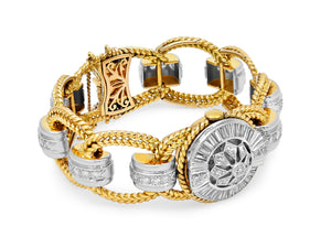 Ladies Diamond Omega Manual Wind Watch in 18K Yellow & White Gold