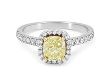 Load image into Gallery viewer, Kazanjian Fancy Yellow, 1.50 carats, Diamond in Platinum &amp; 18K Yellow Gold
