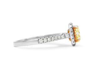 Kazanjian Fancy Yellow, 1.50 carats, Diamond in Platinum & 18K Yellow Gold