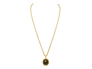 Black Star Sapphire, 60.88 carats, Pendant in 18K Brushed Yellow Gold