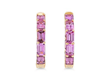 Load image into Gallery viewer, Kazanjian Pink &amp; Purple Sapphire, ~10.5 Carats, Hoops in 18K Rose Gold
