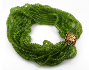 Peridot Bead Necklace in 18K Yellow Gold by Mario Buccelati
