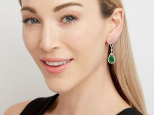 Kazanjian Jade Earrings in 18K White Gold