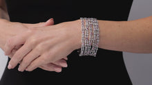 Load and play video in Gallery viewer, Kazanjian Pink Sapphire and Diamond Bracelet, in 18K White Gold
