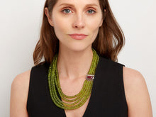 Load image into Gallery viewer, Kazanjian Peridot &amp; Ruby Necklace in 18K White Gold
