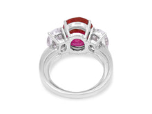 Load image into Gallery viewer, Kazanjian Oval Ruby, 6.85 carats, &amp; Diamond Ring in Platinum
