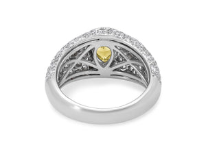 Kazanjian Fancy Intense Yellow, 0.70 Carats, Diamond Ring in Platinum