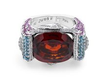 Load image into Gallery viewer, Kazanjian Garnet Ring, in 18K White Gold, by Patrick Mauboussin
