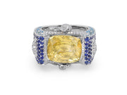 Yellow Sapphire, 12.98 carats, Ring by Patrick Mauboussin