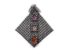 Load image into Gallery viewer, Kazanjian Tourmaline &amp; Garnet Pendant in 18K White Gold by Patrick Mauboussin
