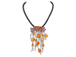 Kazanjian Fire Opal Jellyfish Necklace by Patrick Mauboussin