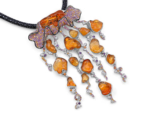 Kazanjian Fire Opal Jellyfish Necklace by Patrick Mauboussin