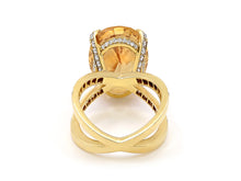 Load image into Gallery viewer, Kazanjian Orange-Yellow Sapphire, 16.46 carats, Ring in 18 Yellow Gold
