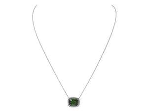 Kazanjian Chrome Diopsite Necklace, in 18K White Gold