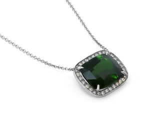 Kazanjian Chrome Diopsite Necklace, in 18K White Gold