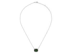 Kazanjian Chrome Diopsite Necklace, in 18K White Gold