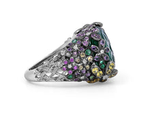 Load image into Gallery viewer, Carved Emerald Ring in 18K White Gold, by Rhonda Farber Green
