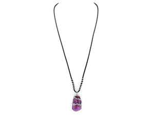 Kazanjian Briolette Cut Pink Sapphire, 201.26 carats, Necklace in Platinum
