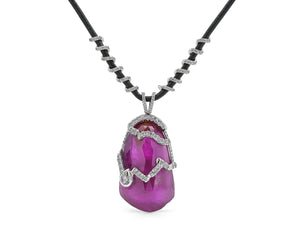 Kazanjian Briolette Cut Pink Sapphire, 201.26 carats, Necklace in Platinum