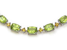 Load image into Gallery viewer, Kazanjian Peridot Bracelet &amp; Earring Set in 18K White Gold
