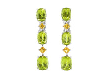 Load image into Gallery viewer, Kazanjian Peridot Bracelet &amp; Earring Set in 18K White Gold
