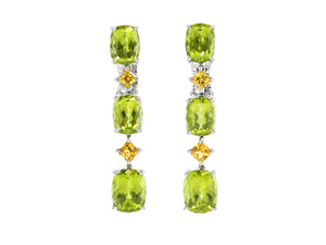 Kazanjian Peridot Bracelet & Earring Set in 18K White Gold