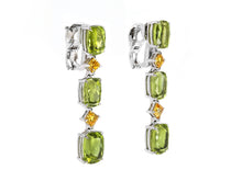 Load image into Gallery viewer, Kazanjian Peridot Bracelet &amp; Earring Set in 18K White Gold
