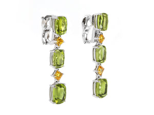 Kazanjian Peridot Bracelet & Earring Set in 18K White Gold