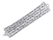 Pink Sapphire and Diamond Bracelet, in 18K White Gold