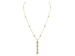Kazanjian Fancy Yellow & Pink Diamond Necklace, in 18K Yellow Gold