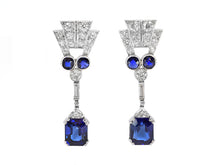 Load image into Gallery viewer, Kazanjian Madagascar Sapphire Earrings in Platinum
