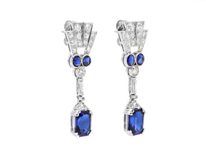 Kazanjian Madagascar Sapphire Earrings in Platinum