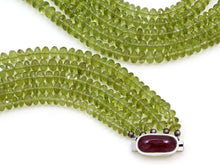 Load image into Gallery viewer, Kazanjian Peridot &amp; Ruby Necklace in 18K White Gold
