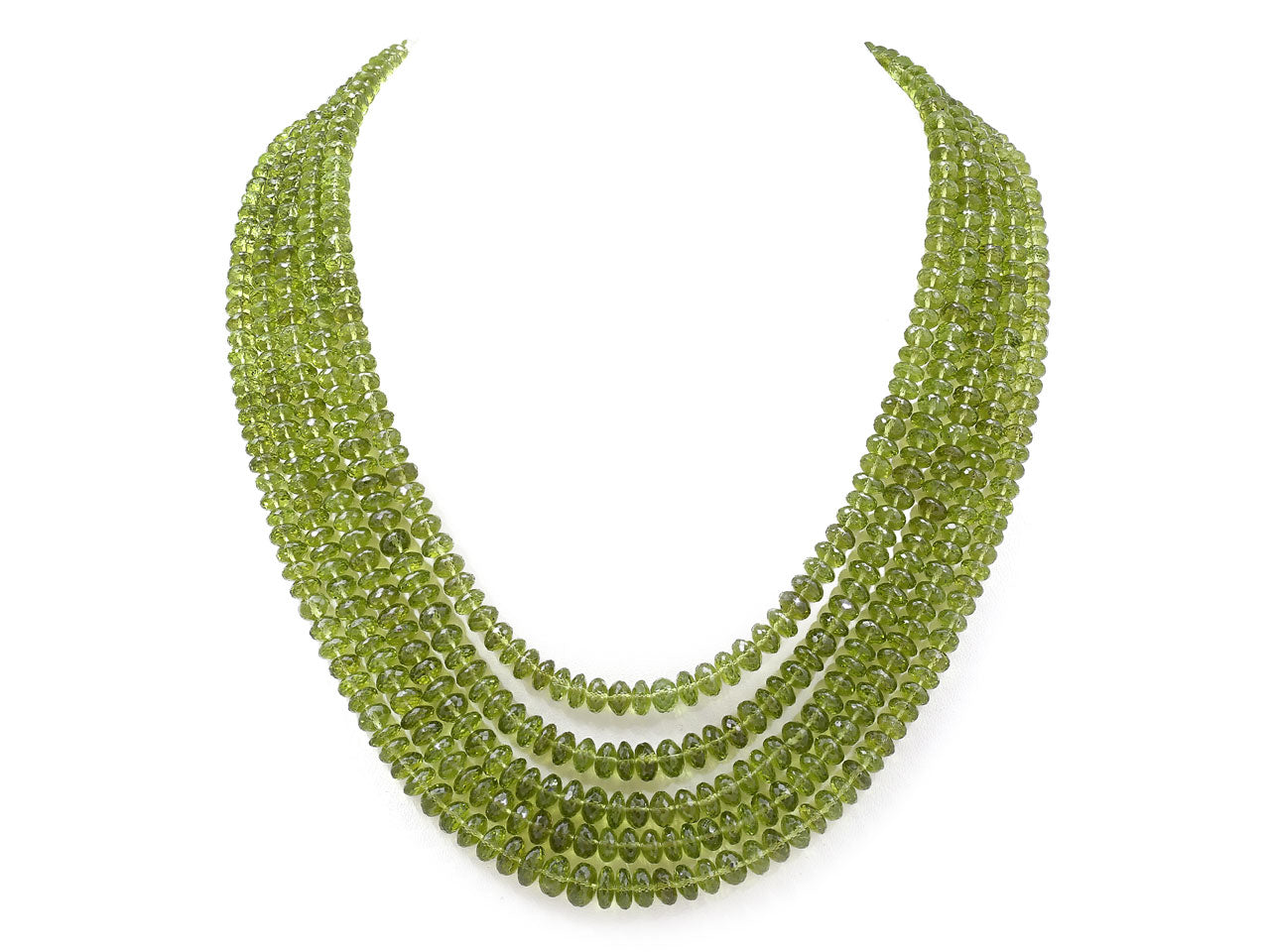 Peridot and clearance ruby necklace