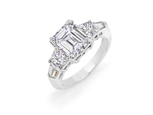 Kazanjian Emerald Cut Diamond, 3.04 carats, Ring, in Platinum